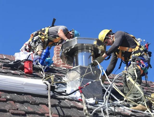 Protective chimney cap installed by Eastlake Chimney Sweep in Eastlake, OH