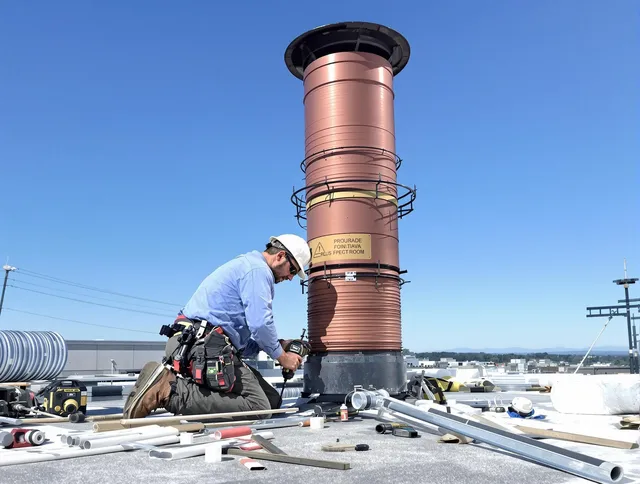 Installed chimney liner by Eastlake Chimney Sweep in Eastlake, OH