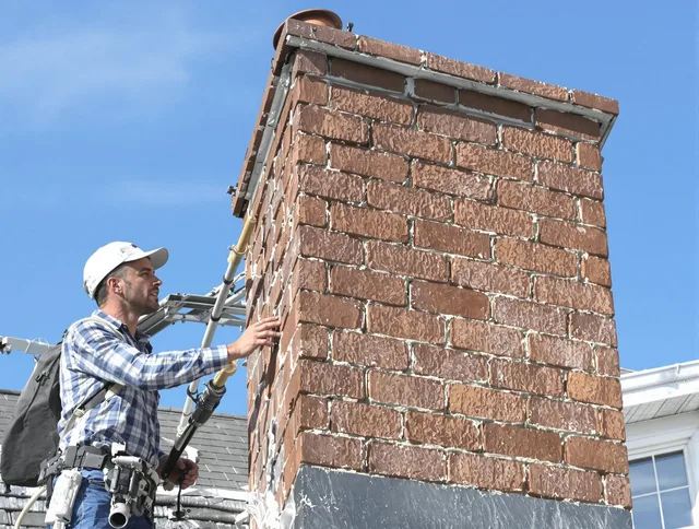 Brickwork for a chimney rebuild by Eastlake Chimney Sweep in Eastlake, OH