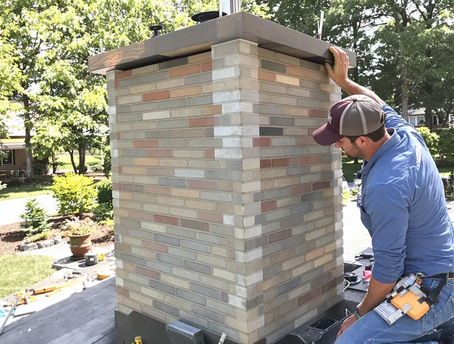 Eastlake Chimney Sweep completing a modern chimney remodel in Eastlake, OH