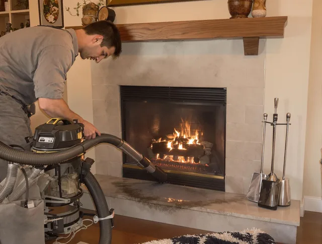 Routine fireplace upkeep by Eastlake Chimney Sweep in Eastlake, OH