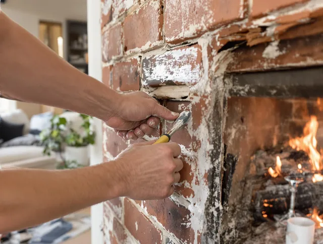 Routine fireplace repair by Eastlake Chimney Sweep in Eastlake, OH