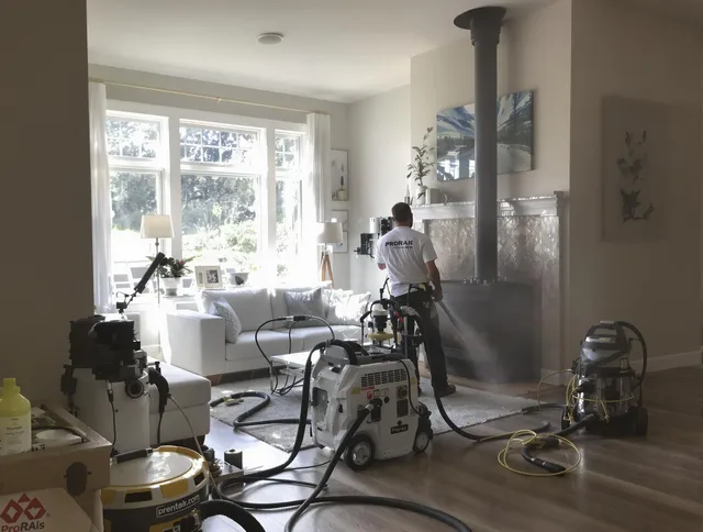 Soot removal service by Eastlake Chimney Sweep for a fireplace in Eastlake, OH